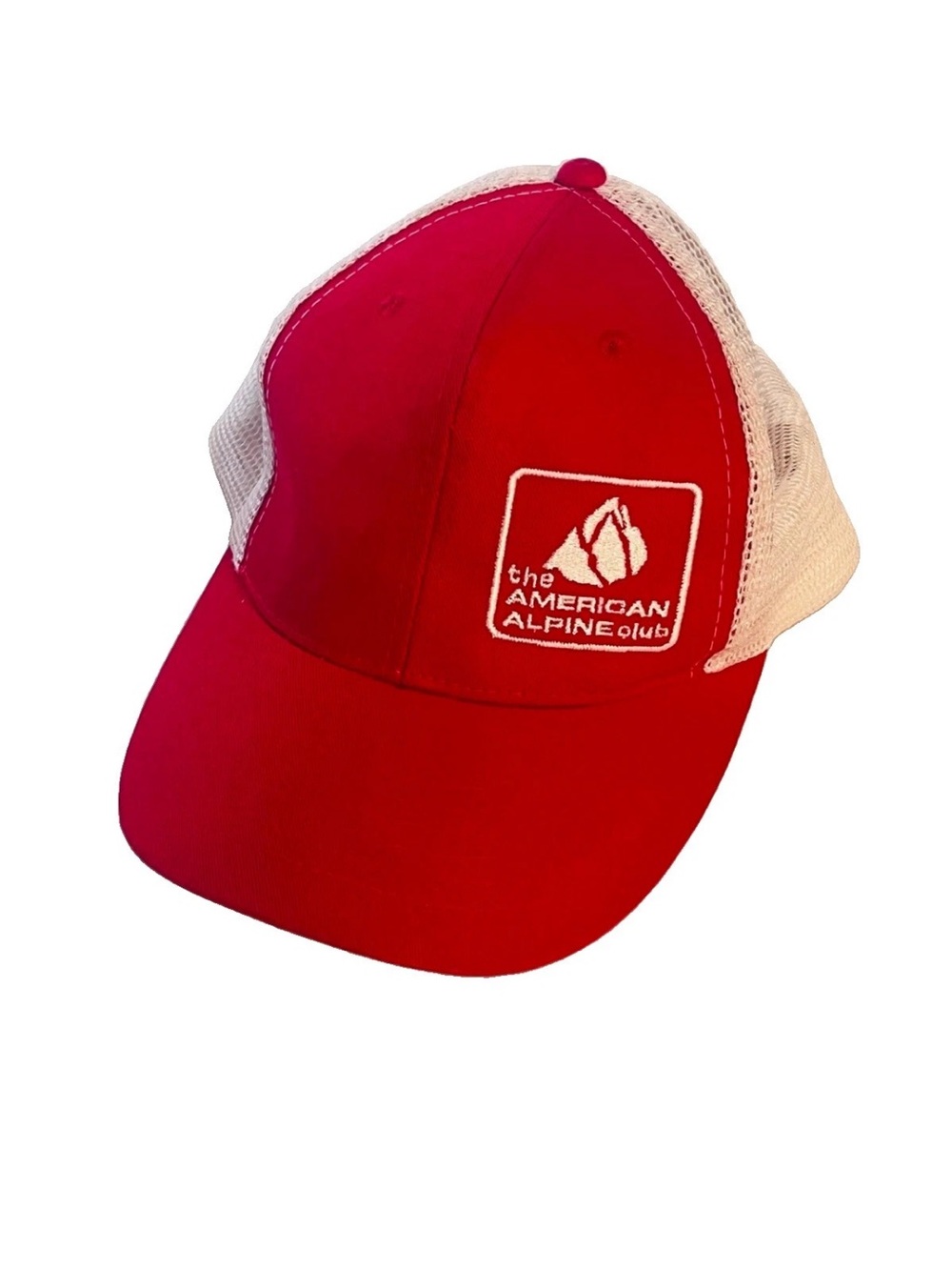 The American Alpine Club Red & White Trucker Hat Cap